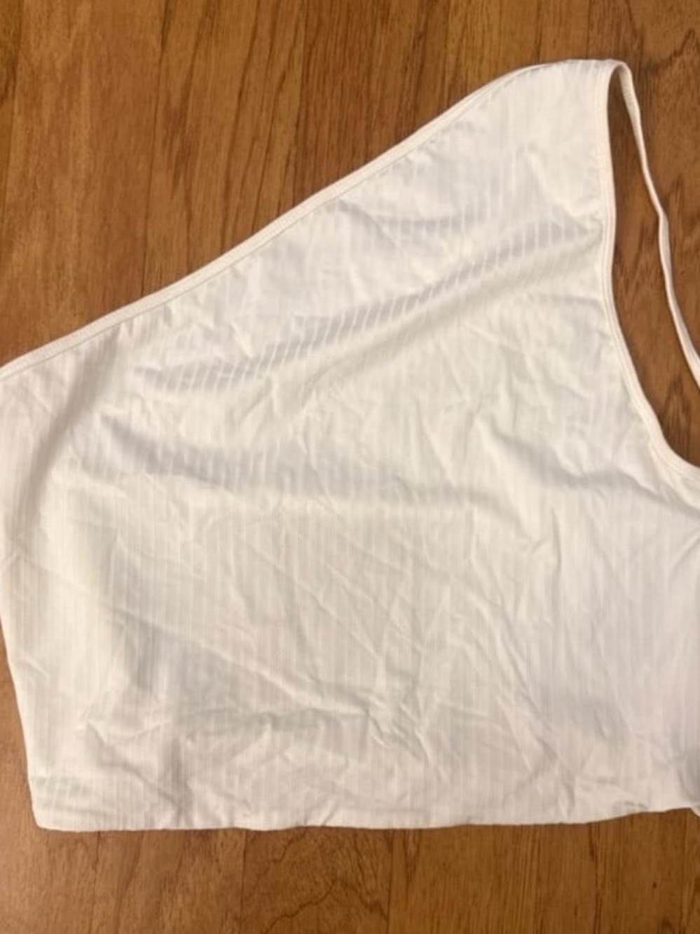 Brand New Oh Polly One Shoulder Open Back Crop Top in White Women’s Size 12